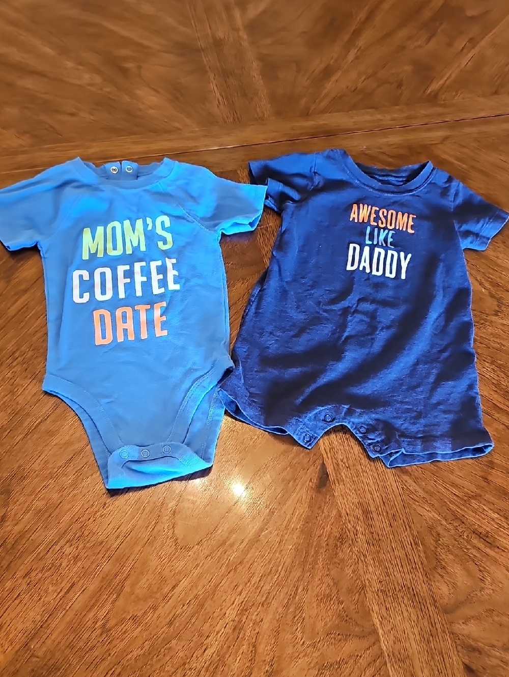 Mom Dad Tee And Jumper Set Comfy Cozy Casual Sz 18 24 Mon So Soft & Lightweight